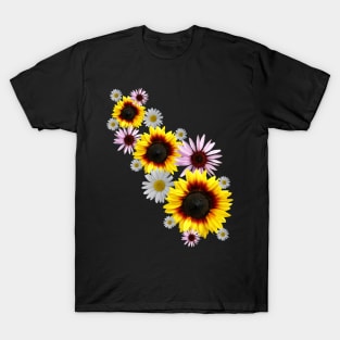 sunflowers, daisies, coneflowers, flowers, bloom T-Shirt